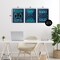 Stupell Industries Retro Blue Gaming Words 3pc Canvas Set, design by Marcus Prime